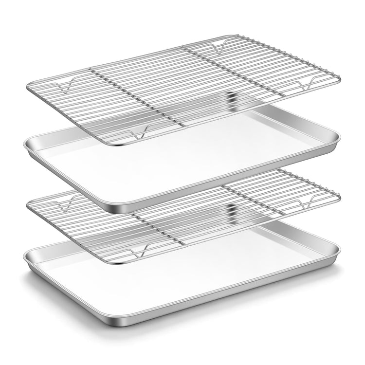 Stainless Steel Baking Sheet with Rack Set
