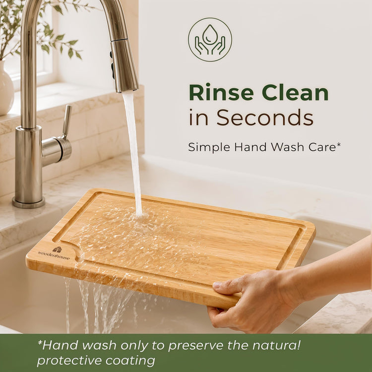 Bamboo Cutting Boards for Kitchen Set of 3 (3 Count)