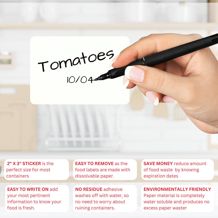 2x3 Dissolvable Food Labels