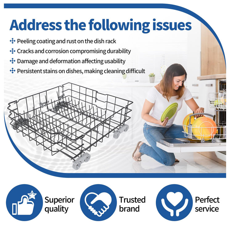 WD28X25960 Replacement Lower Dishwasher Rack Compatible with GE