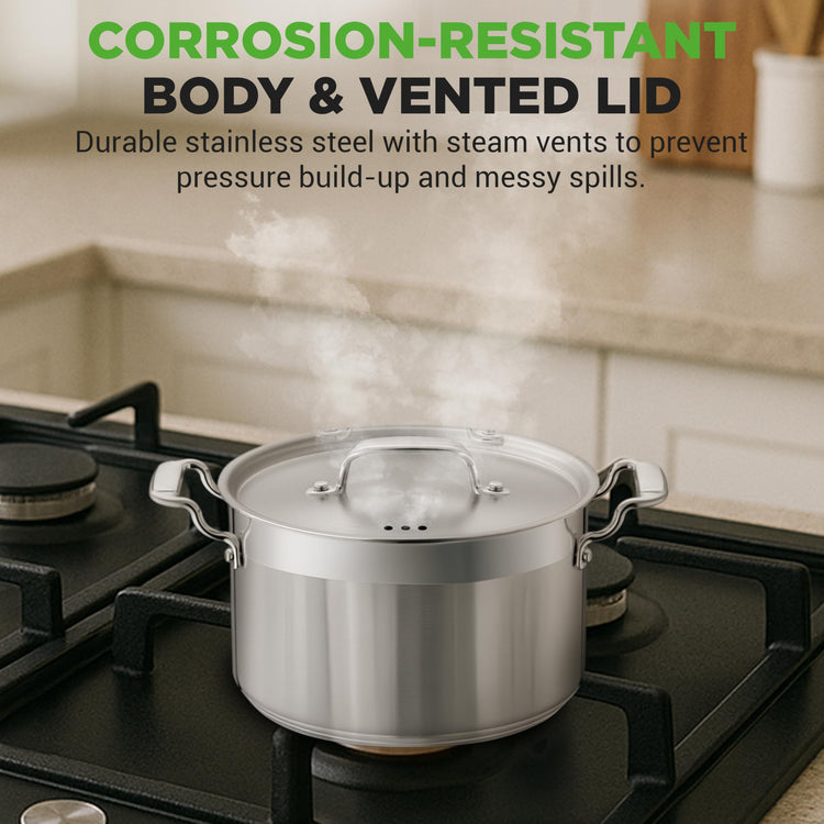 5 Quart Stainless Steel Stockpot with Lid