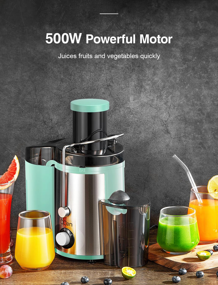 Juicer Machine 800W Centrifugal Juicer with Wide Mouth Feed Chute