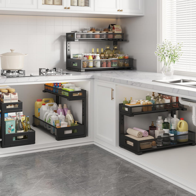2 Pack 19IN Depth Under Sink Storage Organizer (2 Count)
