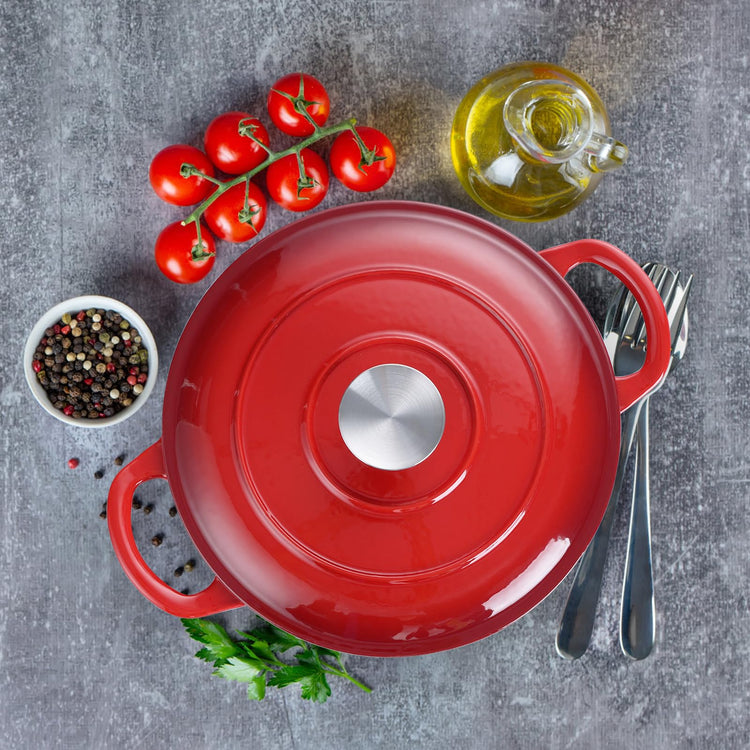 3 Qt Enameled Cast Iron Dutch Oven with Lid