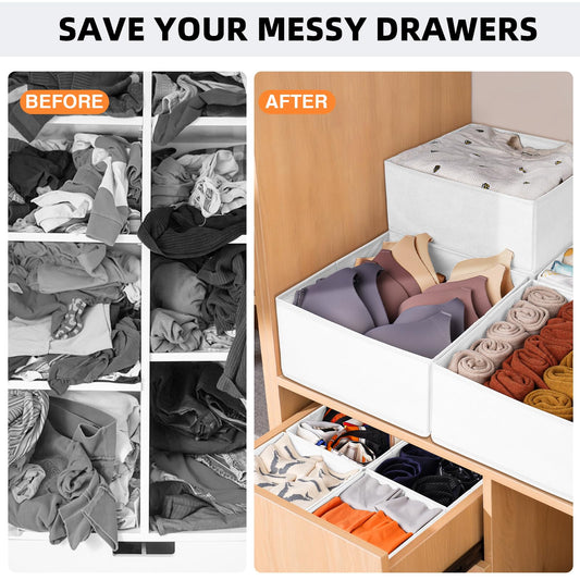 FAMILY PACK】Drawer Organizer Clothes (20 Count)