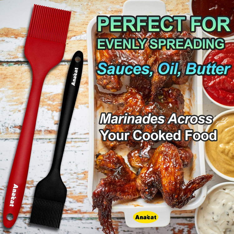 High Heat Resistant Silicone Basting Pastry Brush Set of 3