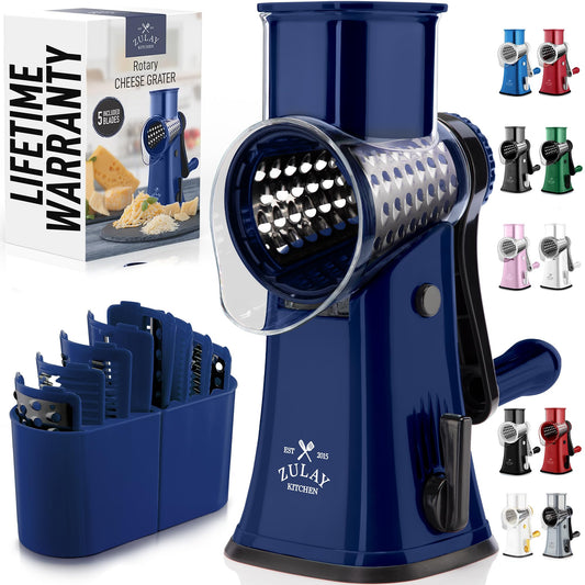 Rotary Cheese Grater 5 Blade Cheese Shredder