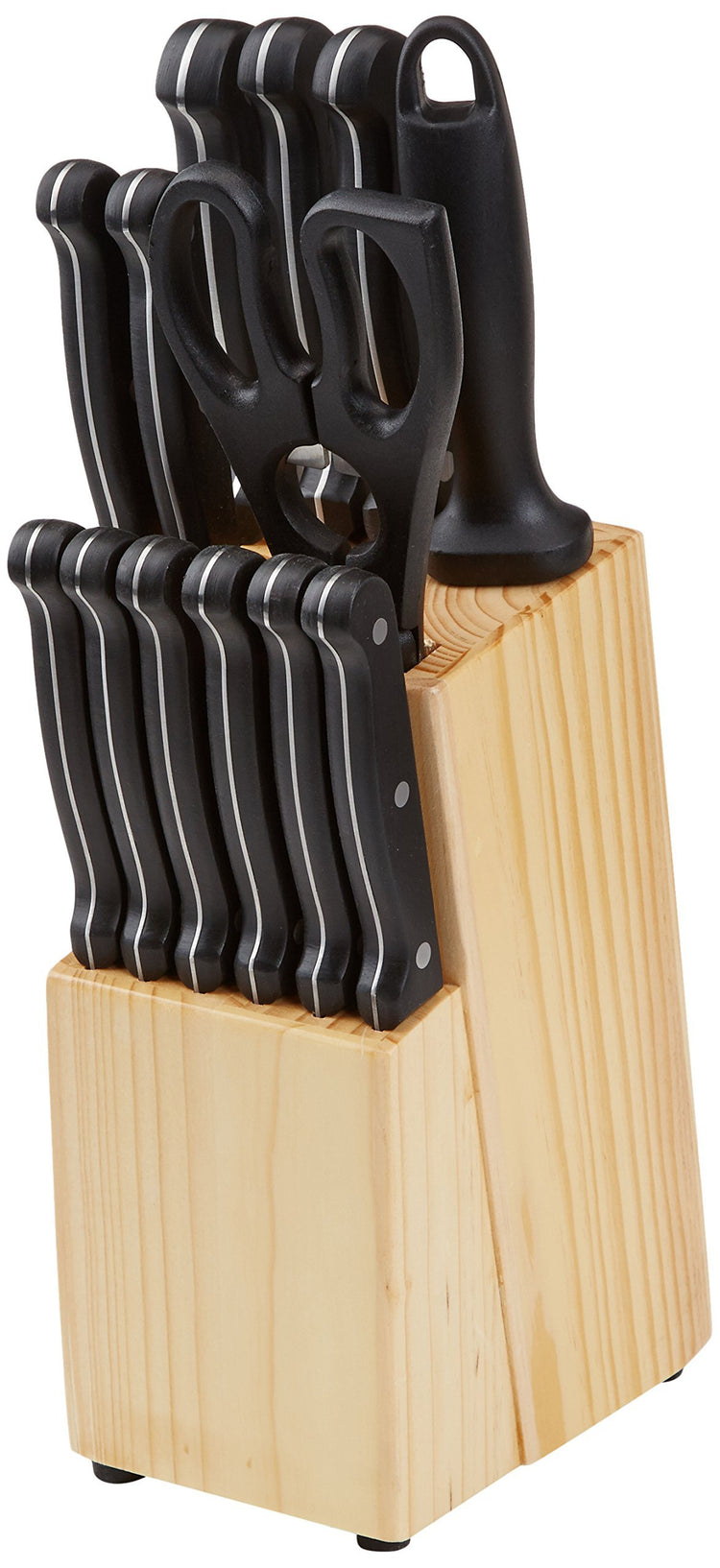 14 Piece High Carbon Stainless Steel Kitchen Knife Set with Full Tang Construction (14 Count)