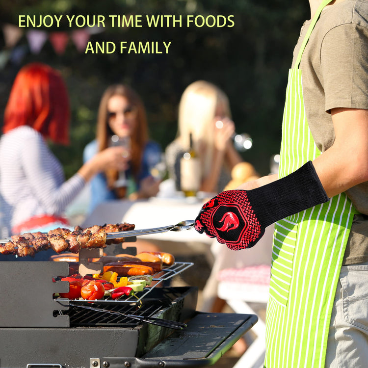 BBQ Gloves 1472F Heat Resistant Non (2 Count)