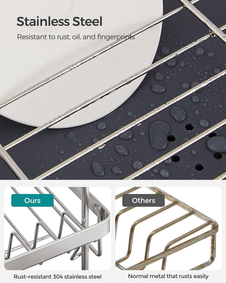 2 Tier Dish Drying Rack for Kitchen Counter
