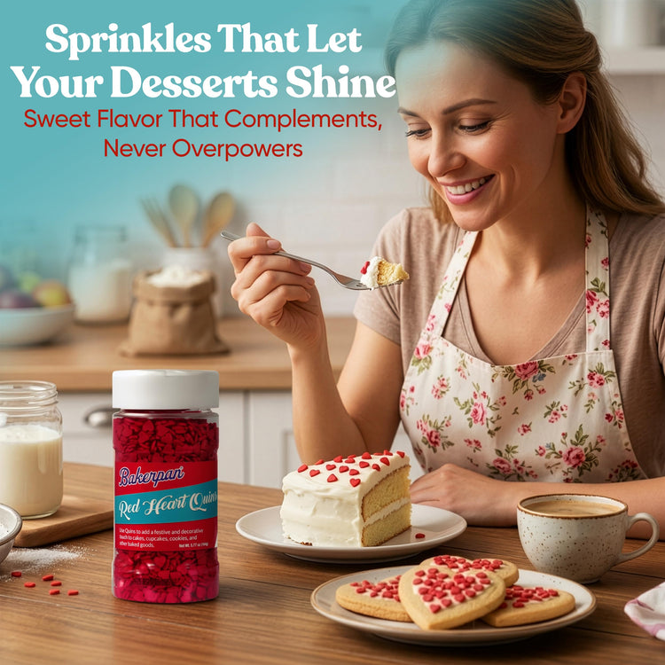 Mini Red Heart Sprinkles for Cake Decorating (5.77 Ounce)