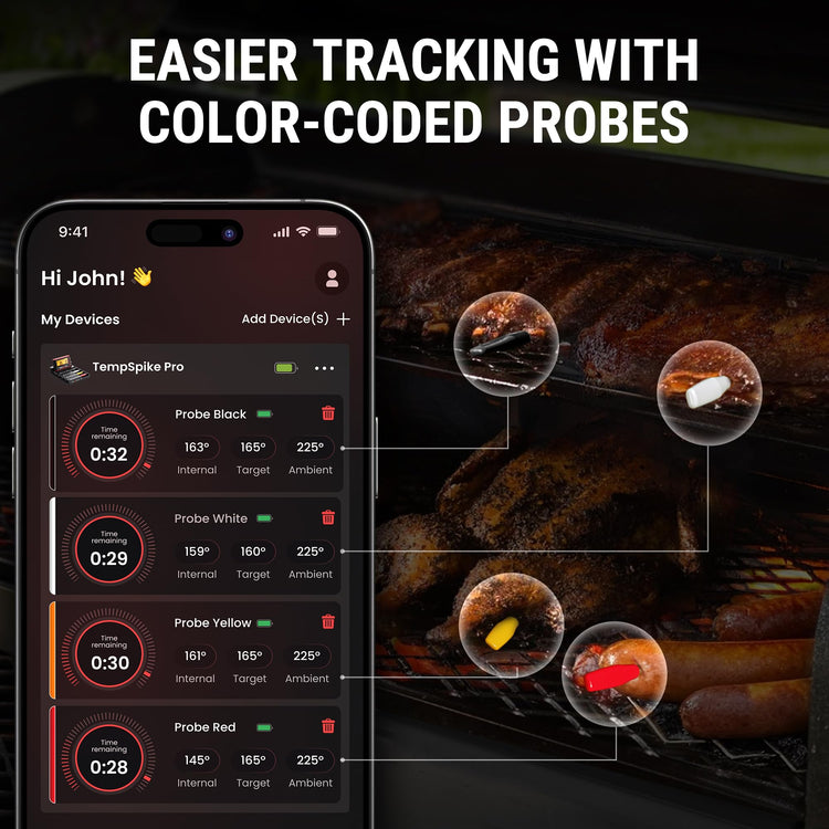 Wireless Meat Thermometer Digital with App