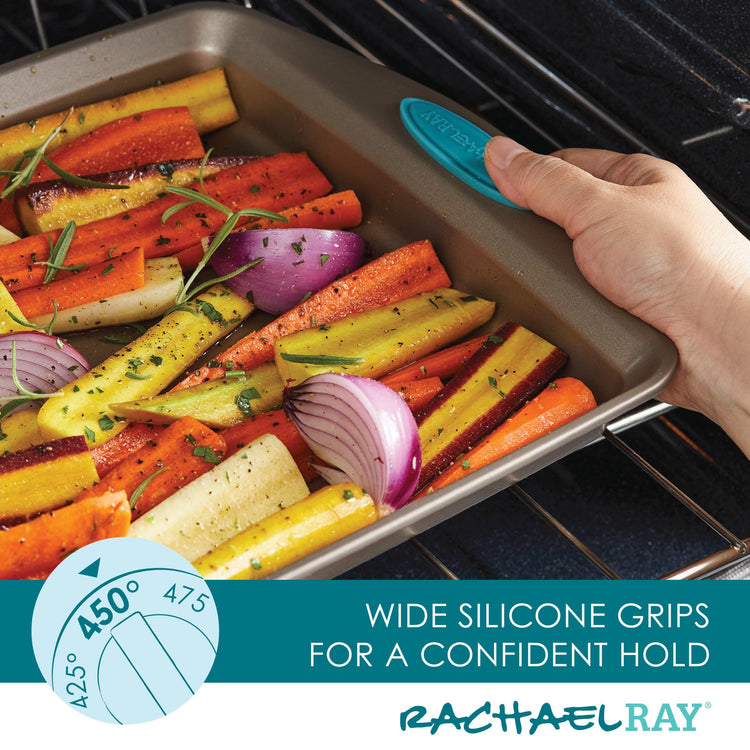 47578 Cucina Nonstick Bakeware Set with Grips Includes Nonstick Bread Pan