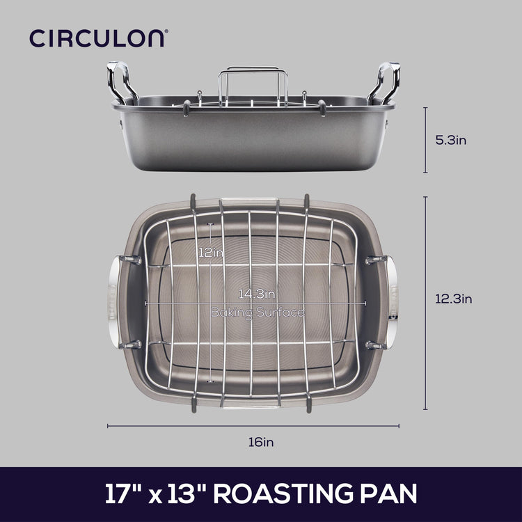 Total Bakeware Nonstick Roaster