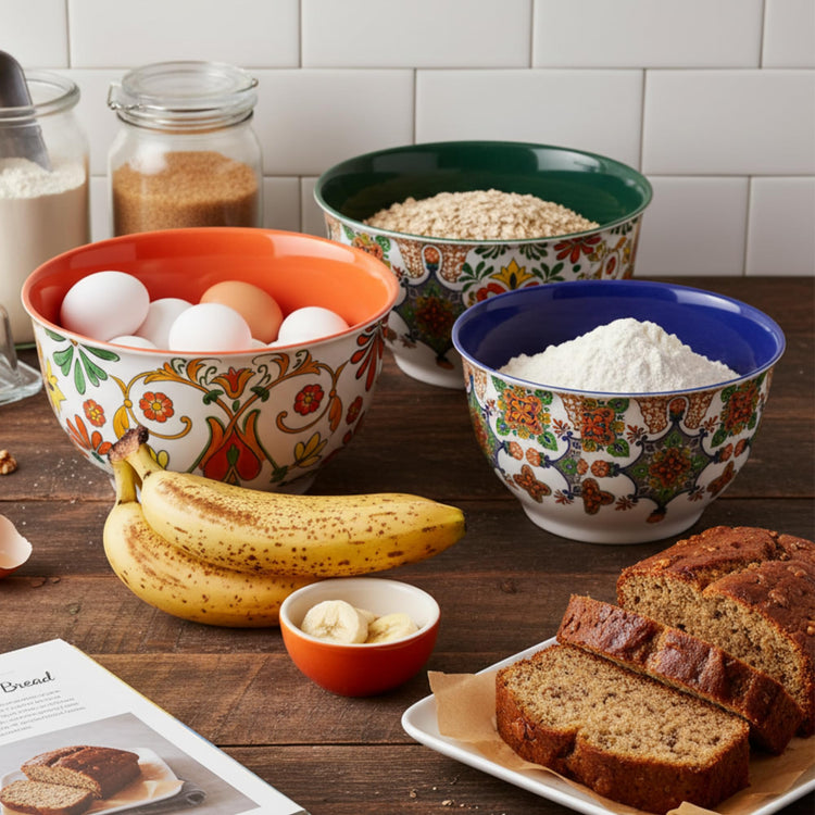 Melamine Mixing Bowl Set with Lids (3 Count)