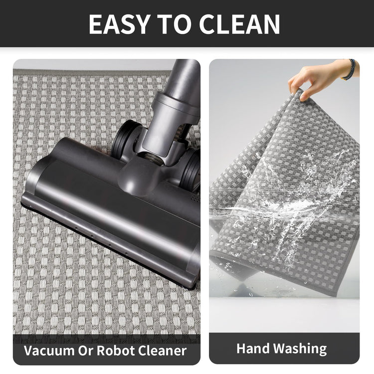 Kitchen Mat Kitchen Rugs Sets of 2 PCS Non Slip Gray 17"x30"+17"x47" (10.98 Sq Ft)