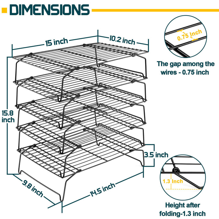 5 Tier Stainless Steel Cooling Rack