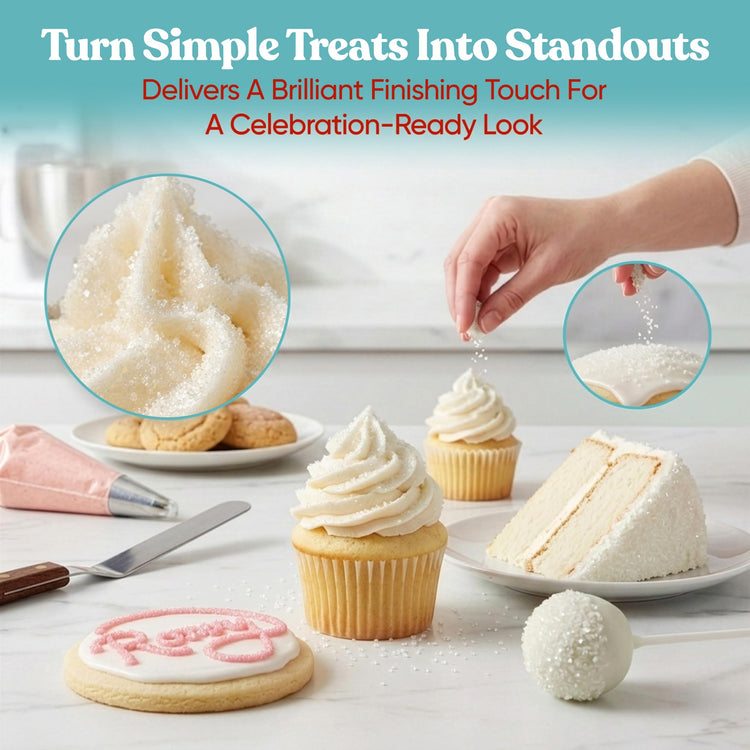 White Sanding Sugar for Baking & Cookie Decorating (5 Ounce)
