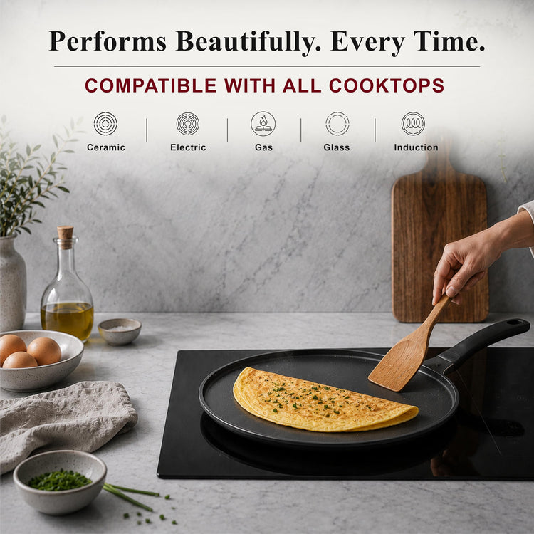 11'' Energy Aluminum Crepe Pan Ceramic Coated Induction & Oven Safe