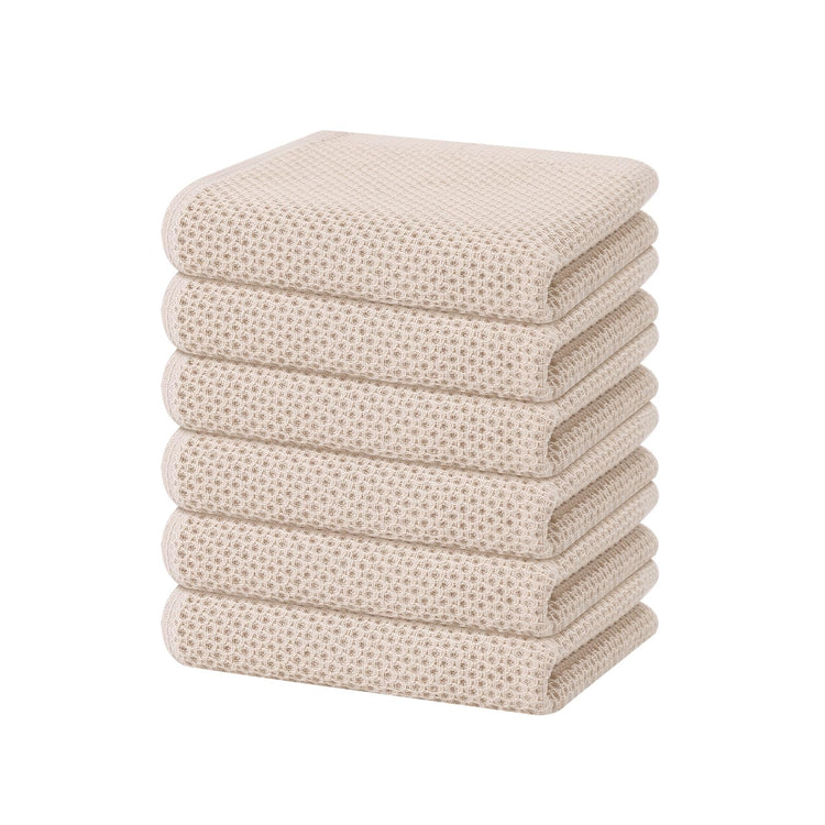100% Cotton Waffle Weave Kitchen Dish Towels 6 (6 Count)