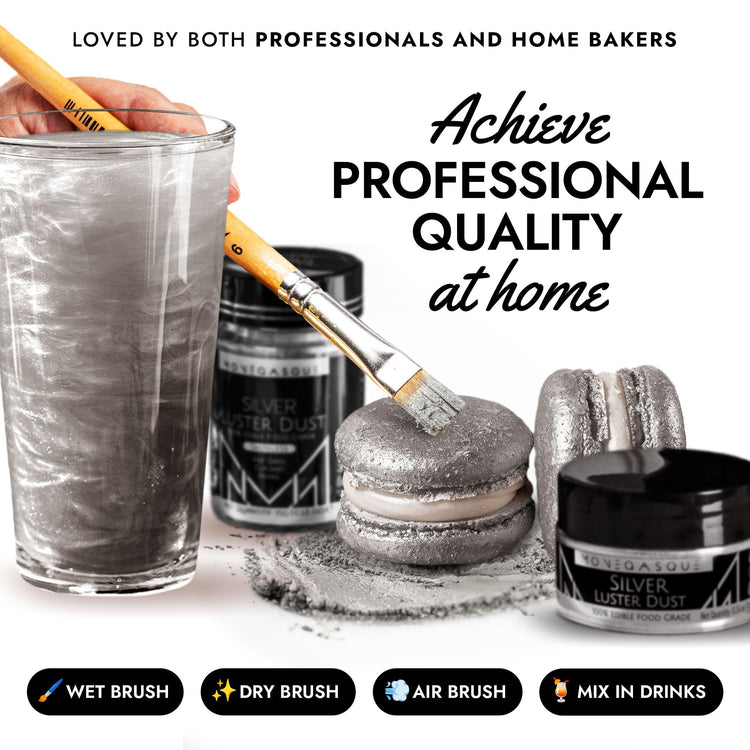 Silver Edible Glitter for Drinks & Cakes