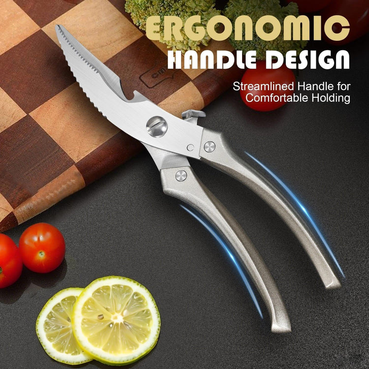 Kitchen Scissors Set Heavy Duty Spring Loaded All Purpose for Food (2 Count)