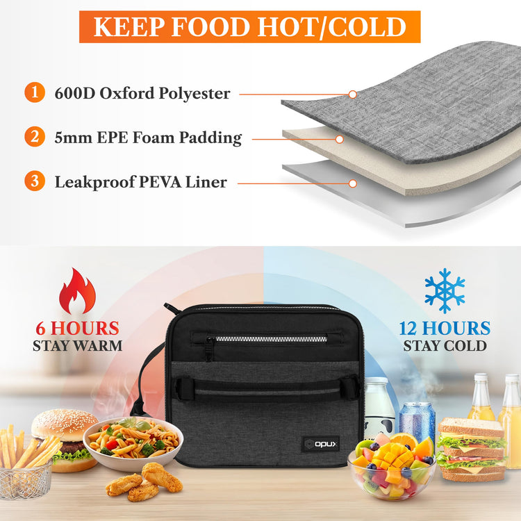 Insulated Lunch Bag for Men Women Kids