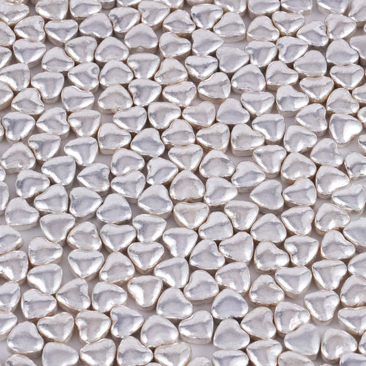 Silver Heart Shapes Sprinkles (4.58 Ounce)