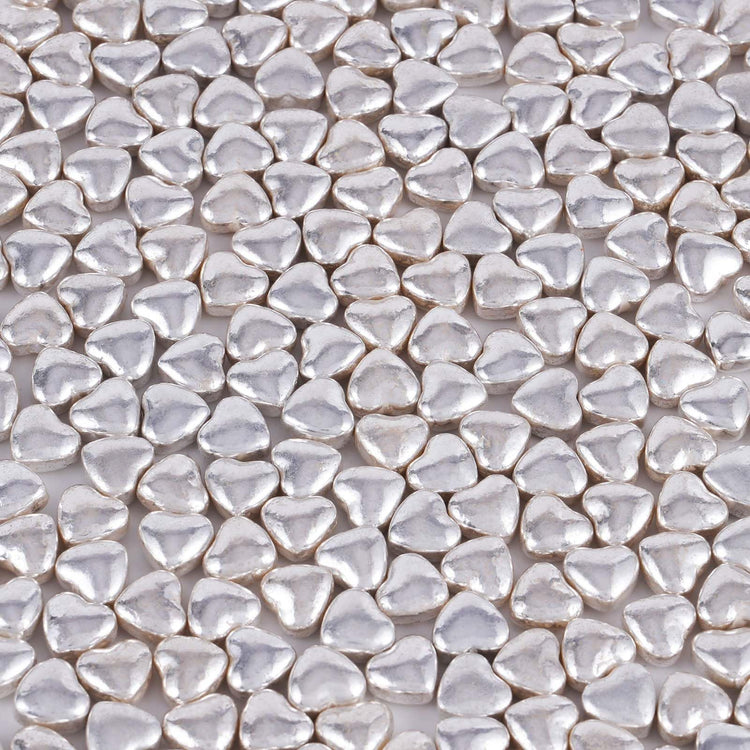 Silver Heart Shapes Sprinkles (4.58 Ounce)