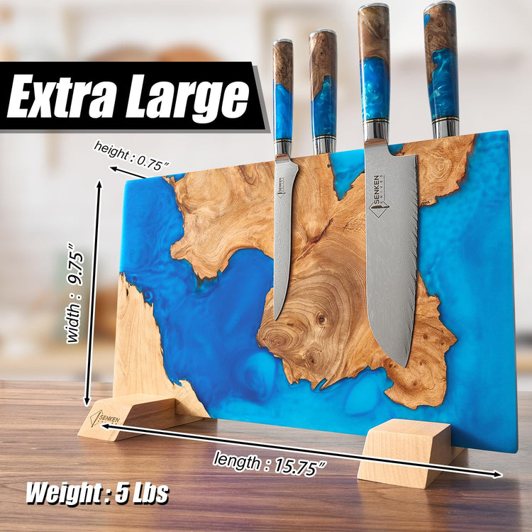 SENKEN "Tsunami" Extra Large Magnetic Knife Block (16 Count)