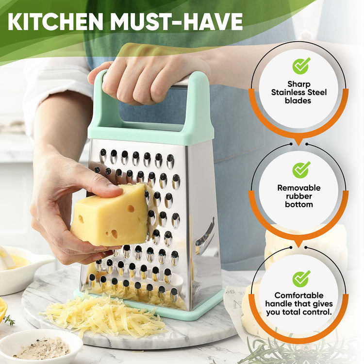 Stainless Steel XL Cheese Grater for Kitchen