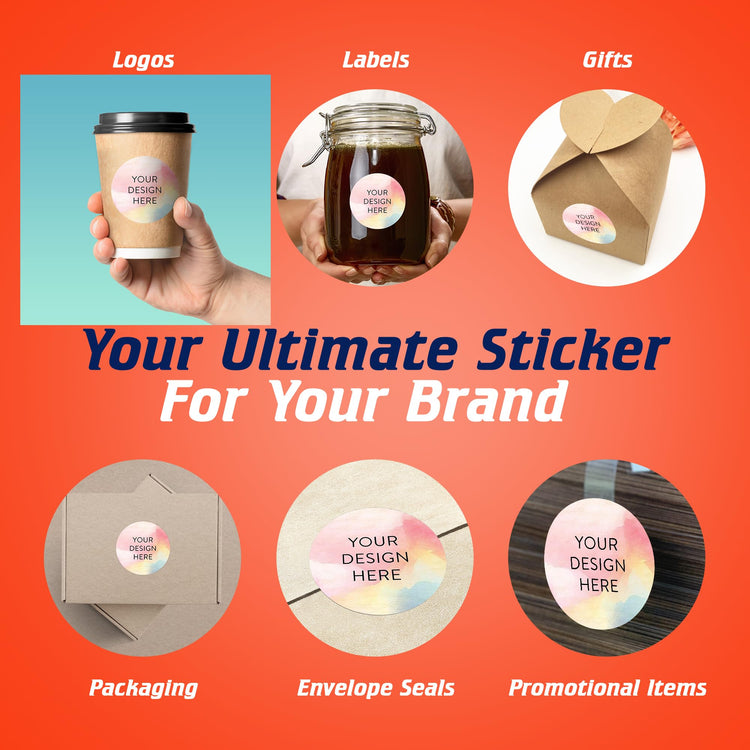 Custom Vinyl Stickers Your Image (100 Count)