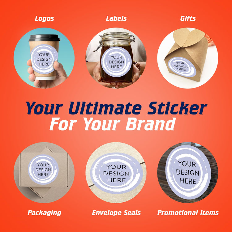 100 Custom Vinyl Stickers (100 Count)