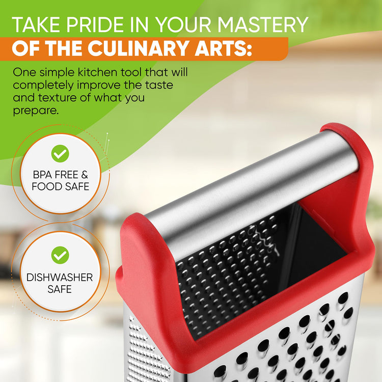Stainless Steel XL Cheese Grater for Kitchen
