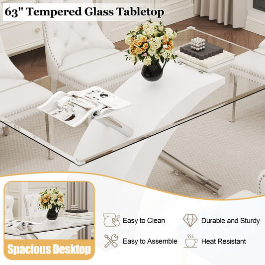 7 Piece Glass Dining Table Set for 6 (7 Count)