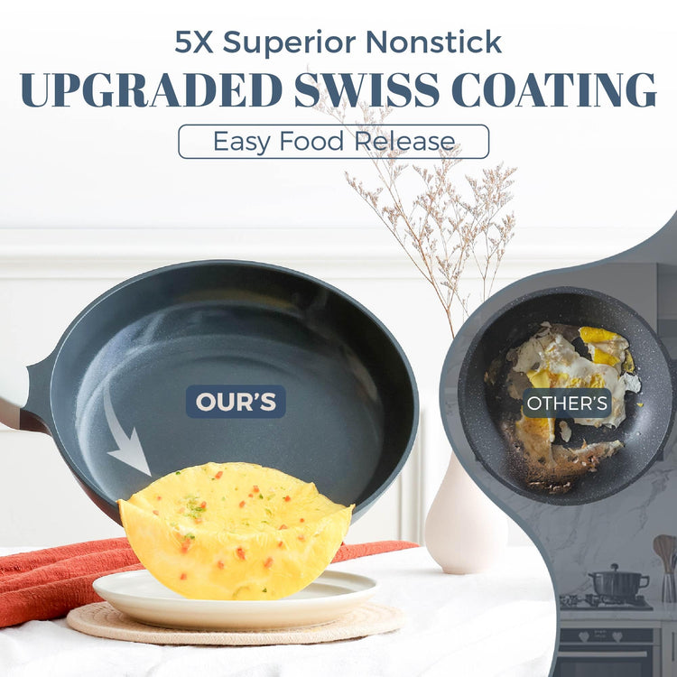 Ceramic Nonstick Deep Saute Pan with Lid