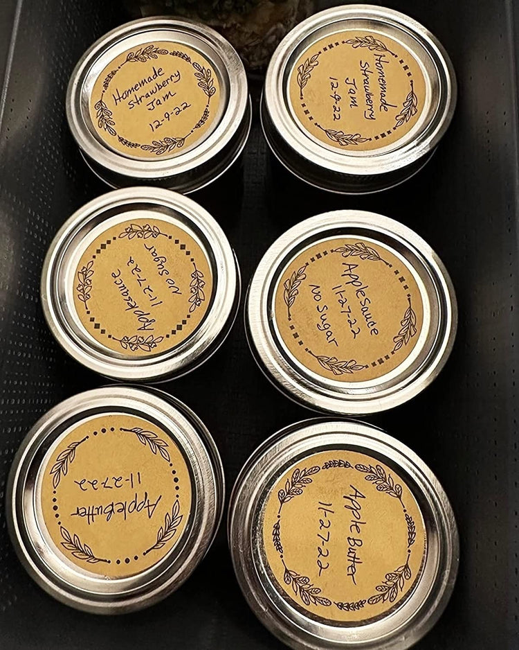 500pcs 2" Label Stickers for Jars and Lids (500 Count)