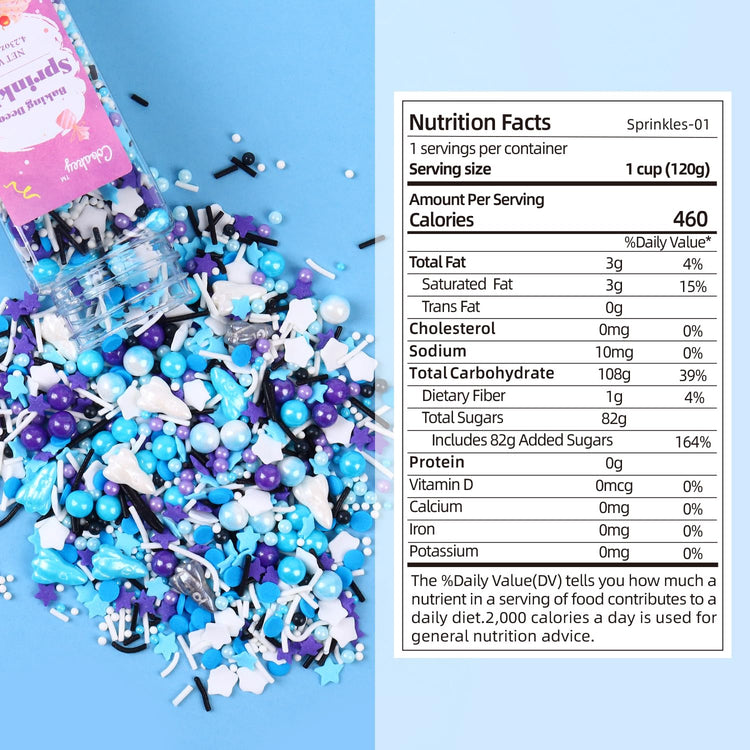 Galaxy Star Sprinkles for Cake Decorating 4.23ounce (4.23 Ounce)