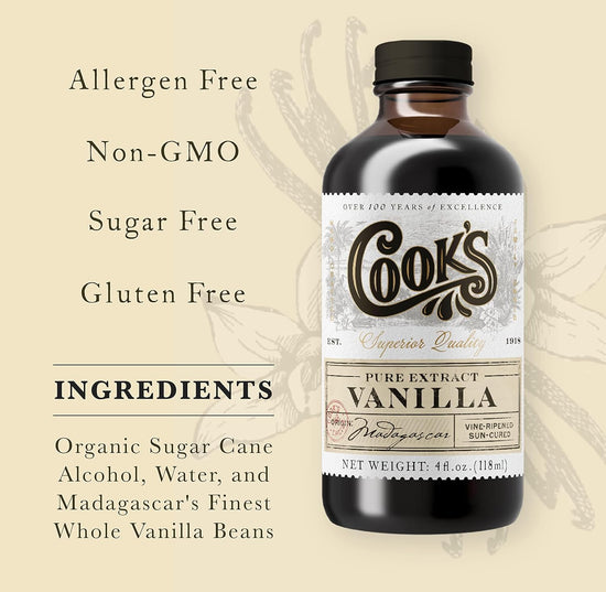 Cook's, Choice Premium Quality Pure Vanilla Extract, 16 oz - Nestoria