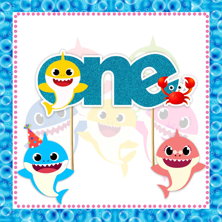 Bby Shrk One Cake Topper