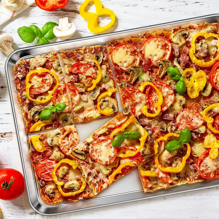 1 Pack 18x13 Inches Stainless Steel Baking Half Sheet (3 Count)