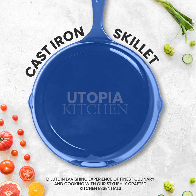 Cast Iron Skillet Set 3 Piece 6 8 10 Inch PFAS