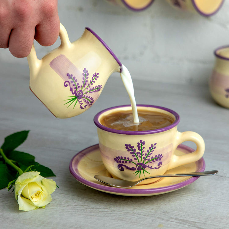 Handmade Lavender Floral Purple And Cream Small 150ml