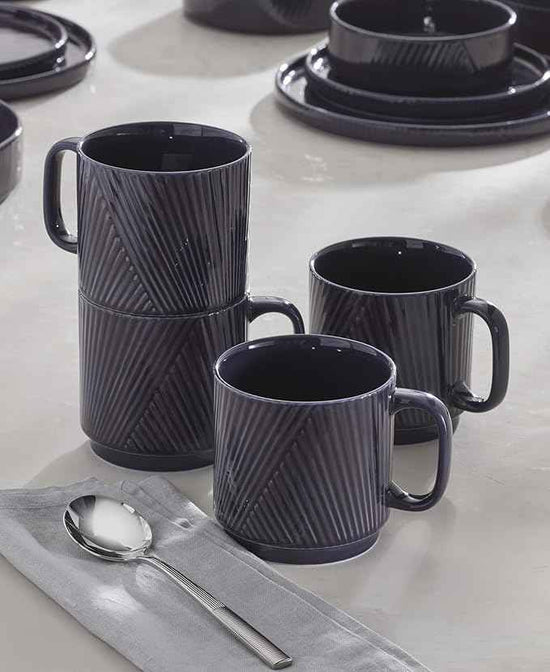 Lenox 898176 Modulus Mugs, Set Of 4, Nightshade