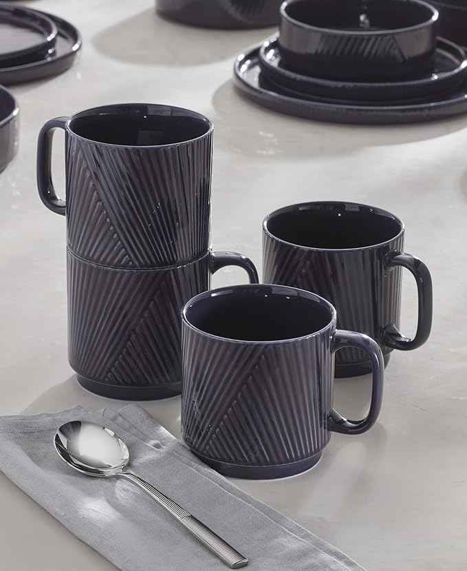 Lenox 898176 Modulus Mugs, Set Of 4, Nightshade