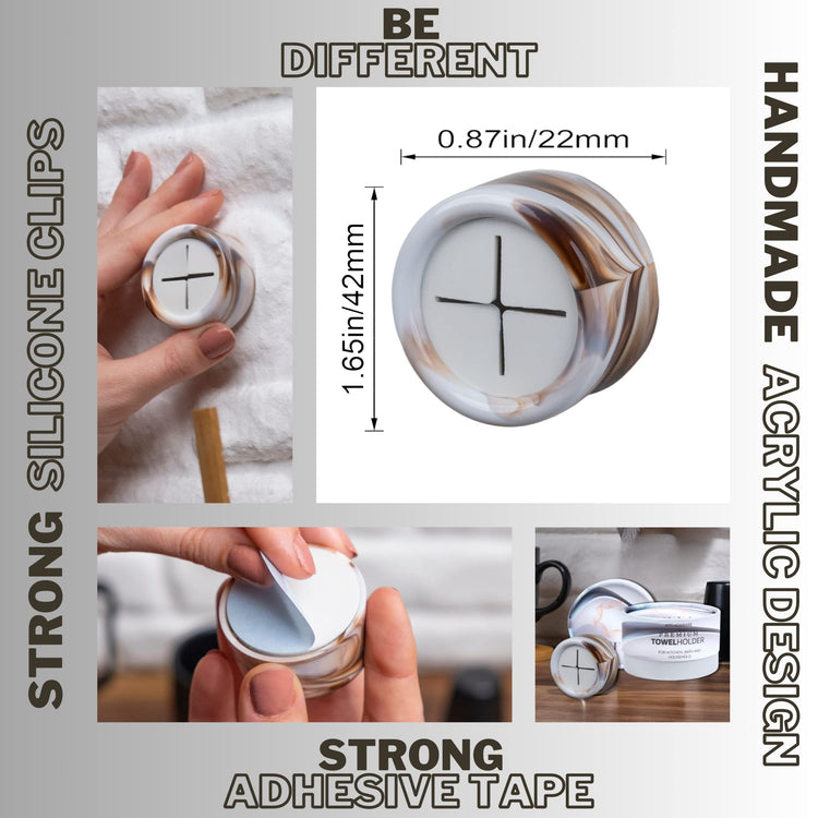 Towel Hooks Dish & Hand Towel Holder (8 Count)