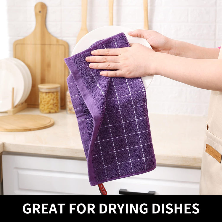 100% Cotton Terry Kitchen Dish Cloths (8 Count)