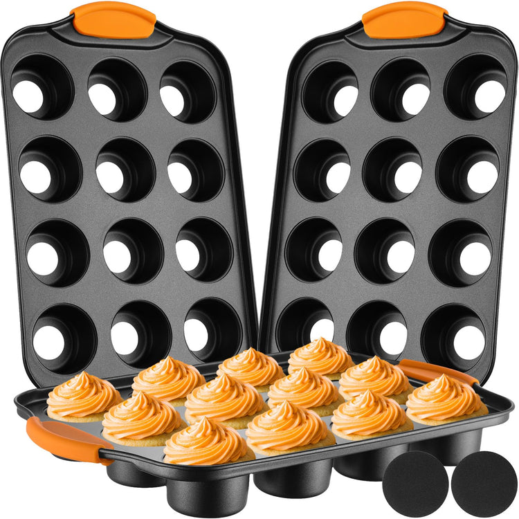 3 Pack Mini Cheesecake Pans Removable Bottom 12 Cavity (3 Count)