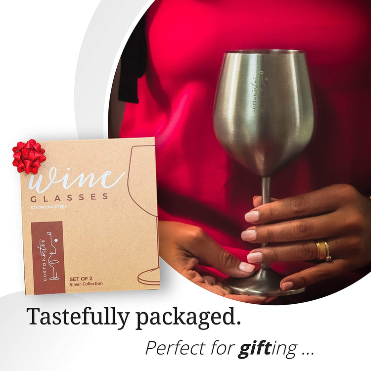 Stainless Steel Wine Glass (2 Count)