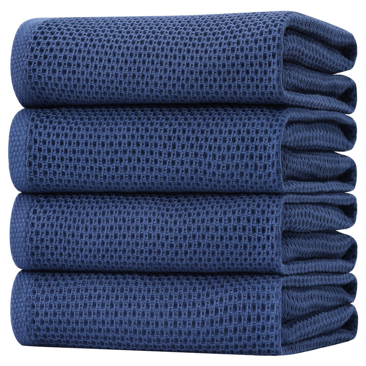 100% Cotton Oversized Waffle Weave Kitchen Towels 4 (4 Count)